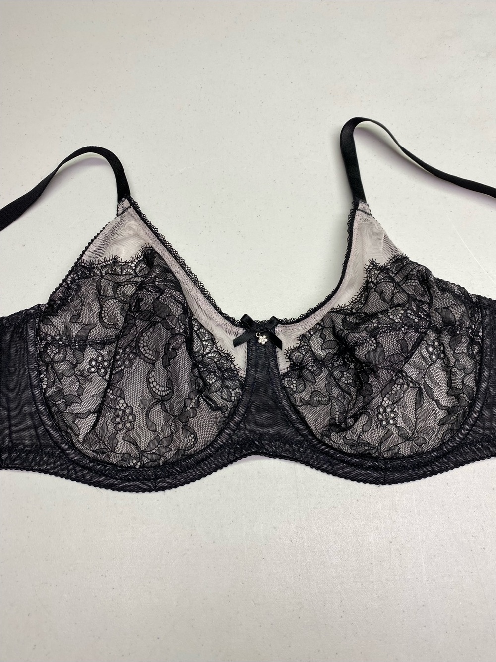 Wacoal BLK/WHT Retro Chic, 40C *P1036